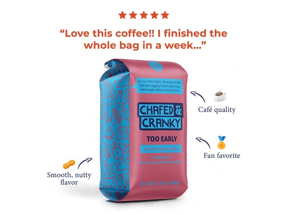 (5lb bag) Chafed & Cranky Whole Bean Coffee