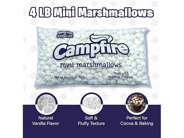 Campfire Mini White Marshmallows 4 Pounds