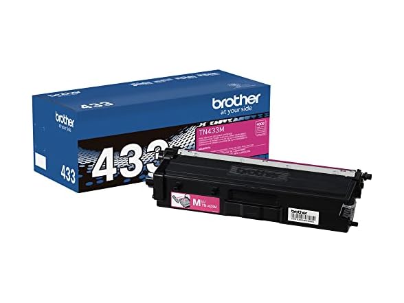 Brother Genuine High Yield Toner Cartridge, TN433M