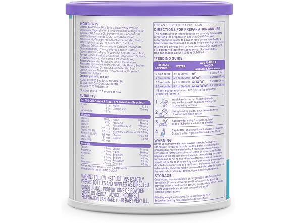Bubs Whole Goat Milk Infant Formula 20oz