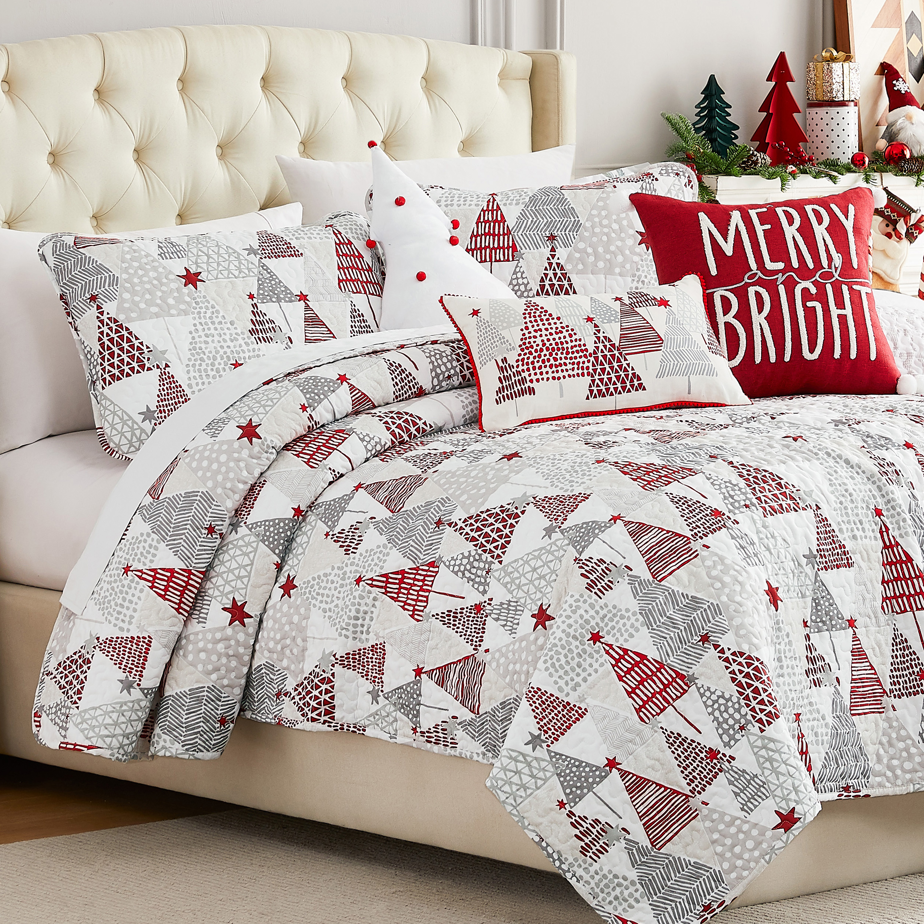 Southshore 6pc Christmas Quilt Set - Gallery 25