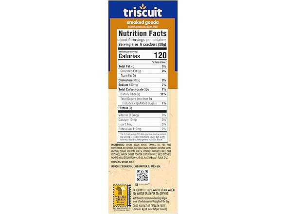 Triscuit Smoked Gouda Whole Grain Wheat Crackers