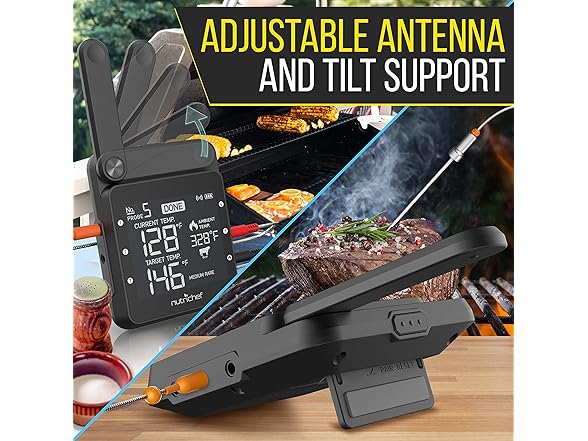 NutriChef WiFi Grill Meat Thermometer