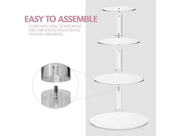 4-Tier Acrylic Cupcake Stand For 36 Cupcakes
