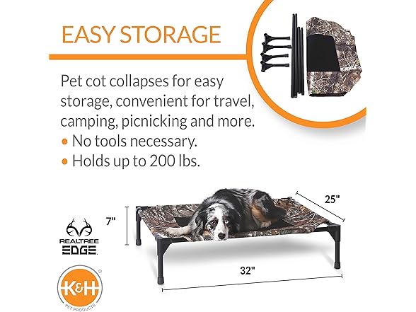 K&H Pet Products Outdoor Elevated Dog Cot