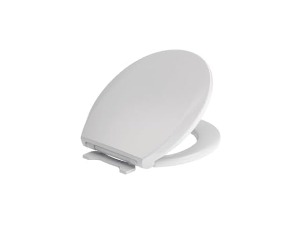Centoco Round Toilet Seat, Slow-Close, Removable Hinge, White