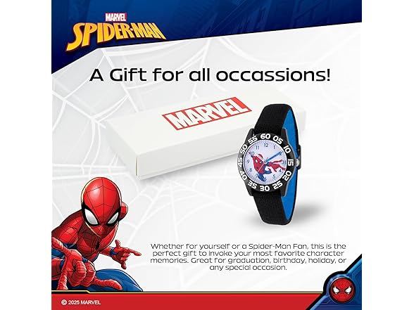 Marvel Spider-Man Kids' Nylon Strap Watch
