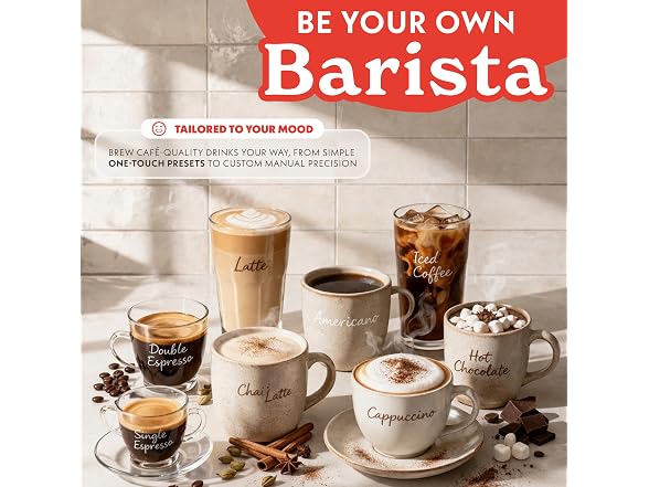 Gourmia Slim Espresso Machine with LCD Screen 