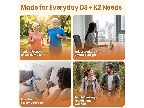 VEV Vitamin D3 K2 Softgels