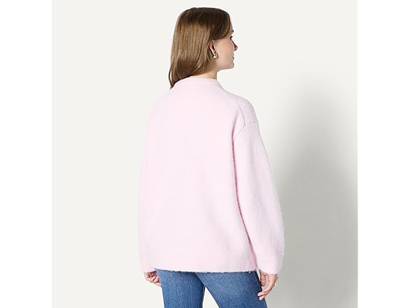 Women's Oversized Faux Mohair Crewneck Sweater