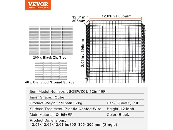 VEVOR 10 Pack Plant Protector from Animals