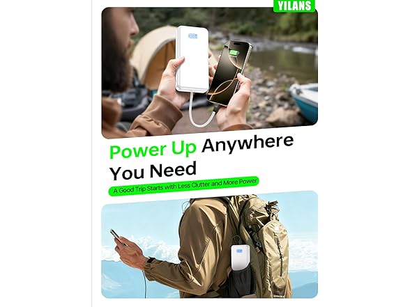 YILANS 50000mAh Charger with Build-in Cables