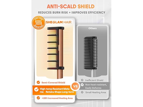 Hot Comb Straightener Brush