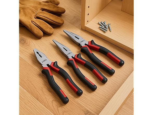 EXXO 4001 3 Piece Plier Set