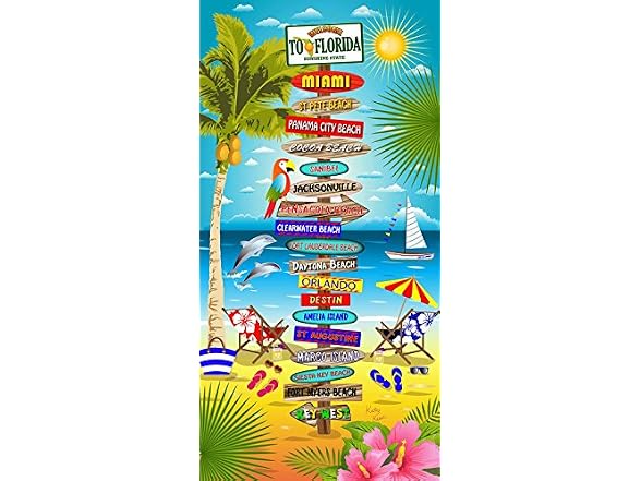 Dohler Florida Beach Signs Brazilian Velour B