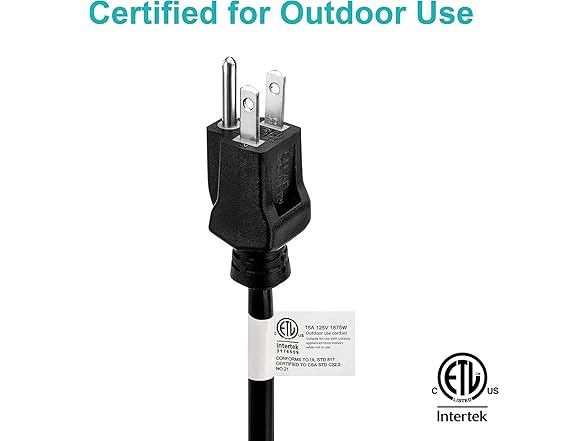 Clear Power 50 ft HD Outdoor Extension Cord 12/3