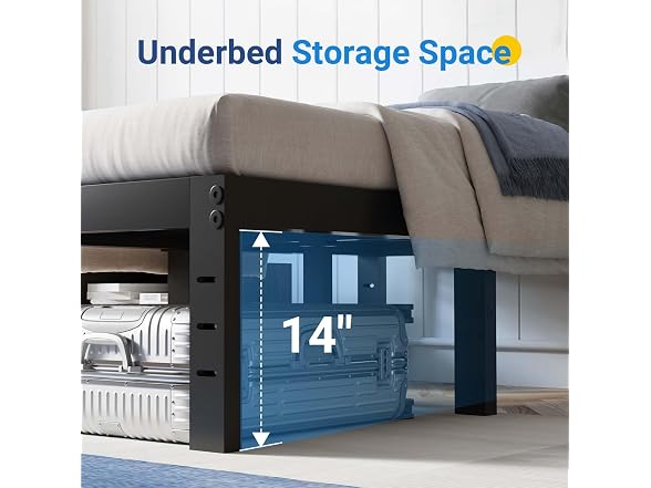 Avenco Metal Platform Bed Frame King