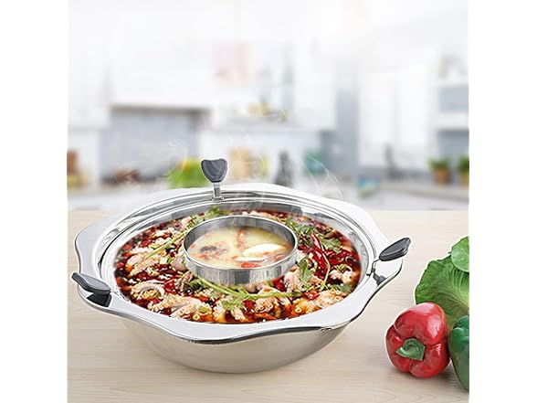 HEMOTON Hot Pot with Divider for Induction P