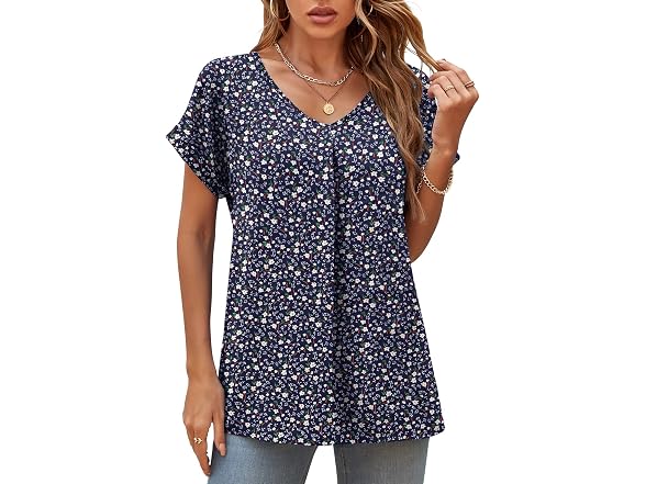 Quezhu Women (XL) Blouses Business Casual V Tops