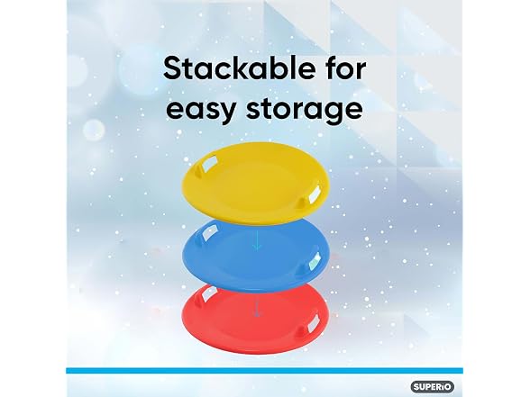 Superio Round Snow Saucer Sled- 24" 12 Pack
