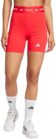 adidas Women's Techfit Training Short Leggings, Pure Ruby