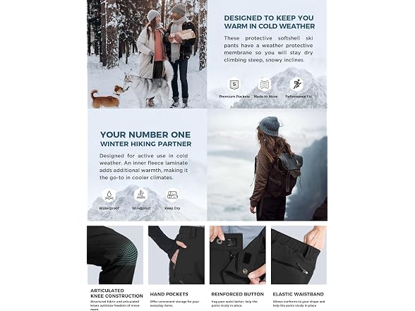 Wespornow Women's (XXL) Fleece Hiking Pant