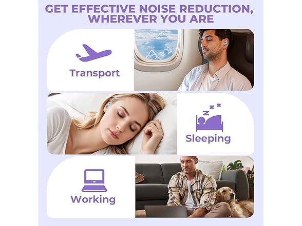 Roinoim Ear Plugs for Sleeping 2 Pairs