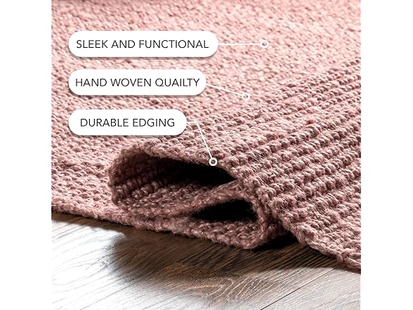 Nuloom Daniela Pink Handmade Jute Rug