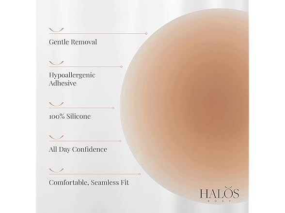 Halos Body Silicone Nipple Covers  (Almond, A-C Cup)