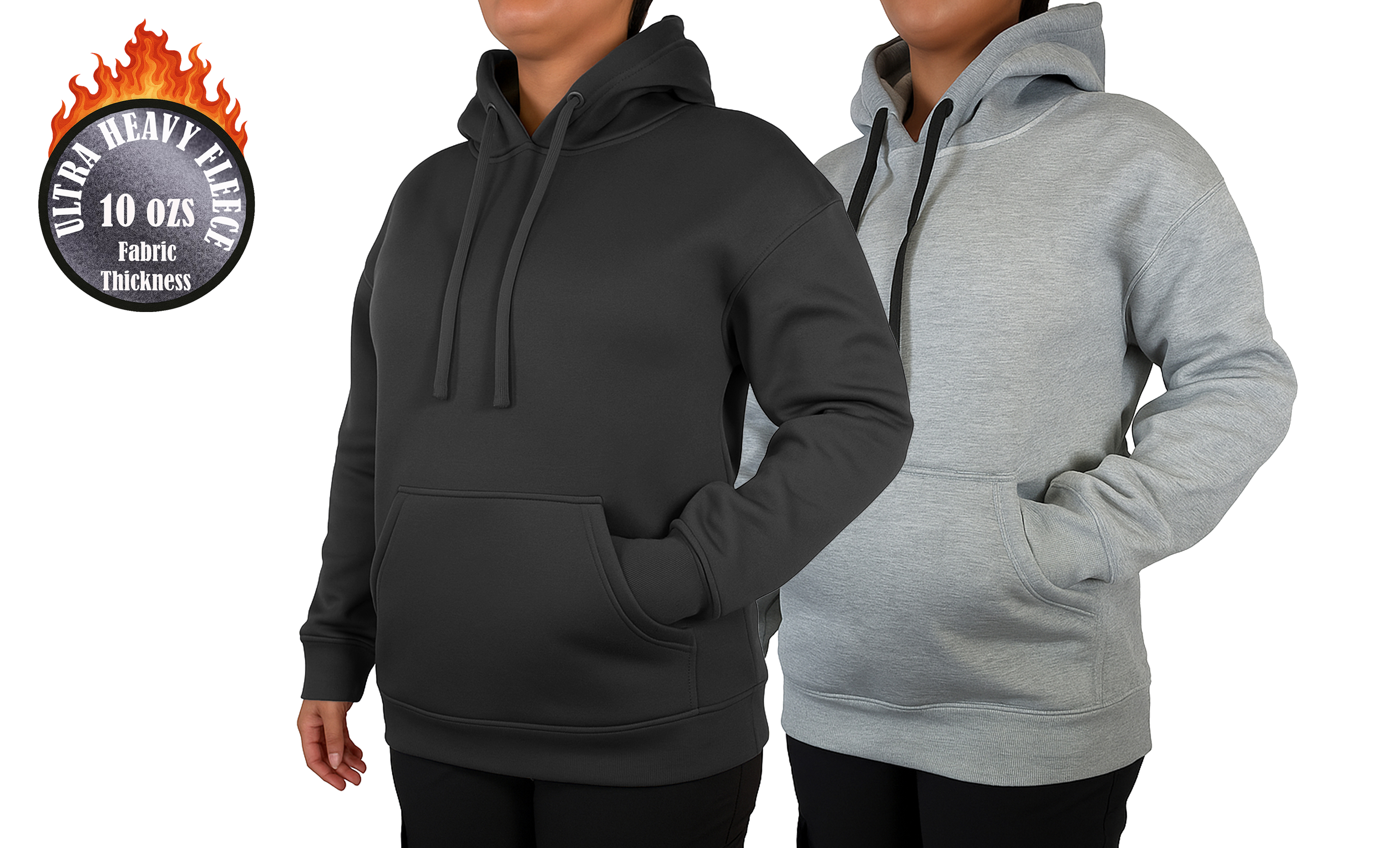 Womens Heavyweight Fleece-Lined Pullover Hoodie - Gallery 22