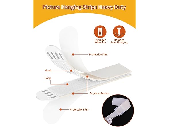 ANOWVI Picture Hanging Strips