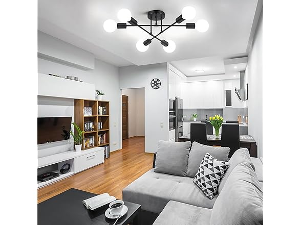Bosceos 6-Light Industrial Ceiling Light
