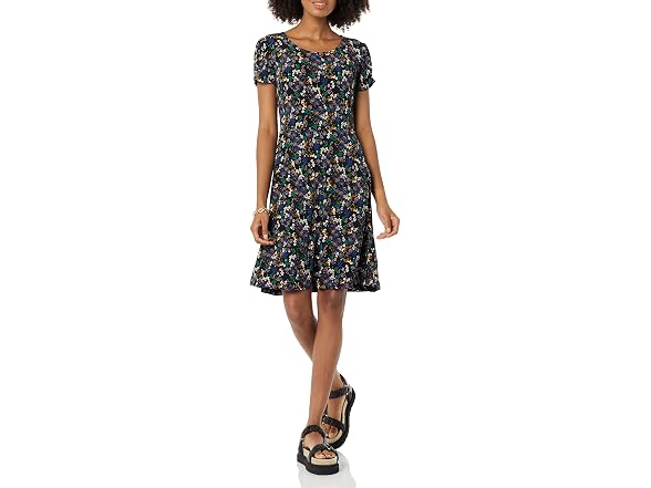 Amazon Essentials Women (XS) Dress Black Ditsy Flo