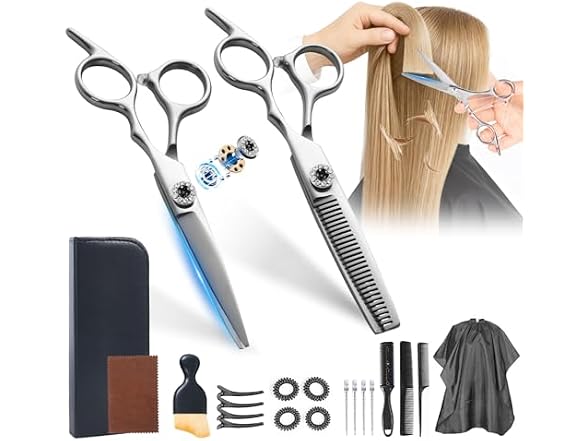 21Pcs 440C Hair Cutting Scissors Kit