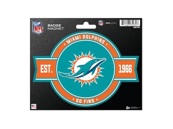 Miami Dolphins Badge Magnet