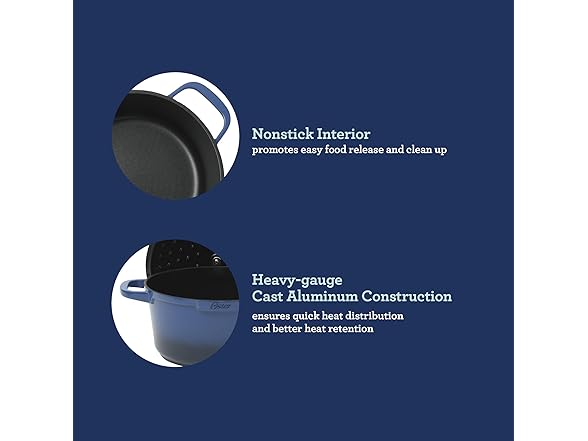 Oster Platinum Amberton 10 Piece Cast Aluminum Pots and Pans