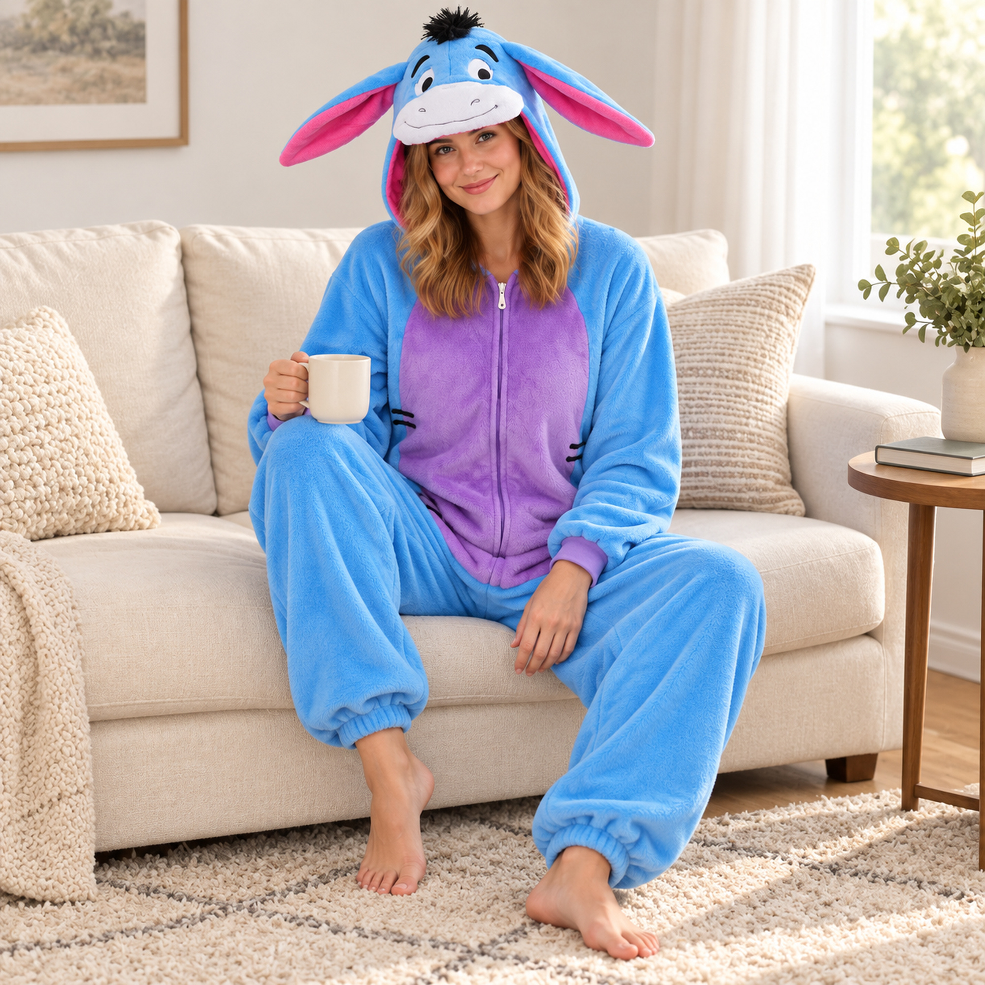 Adult Plush One Piece Animal Pajamas - Gallery 9
