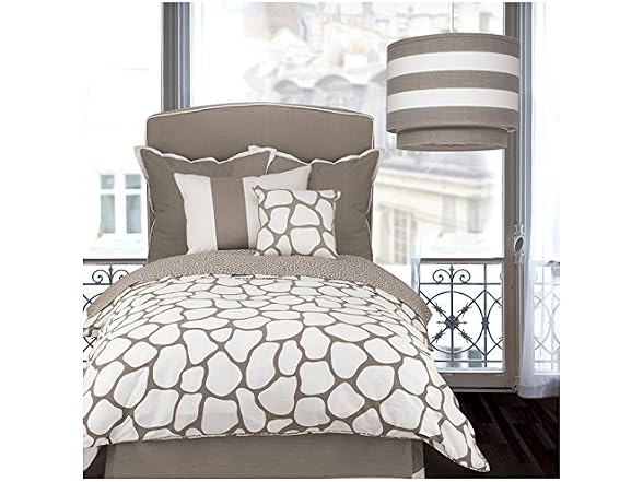 Oilo Twin Cobblestone Duvet, Taupe