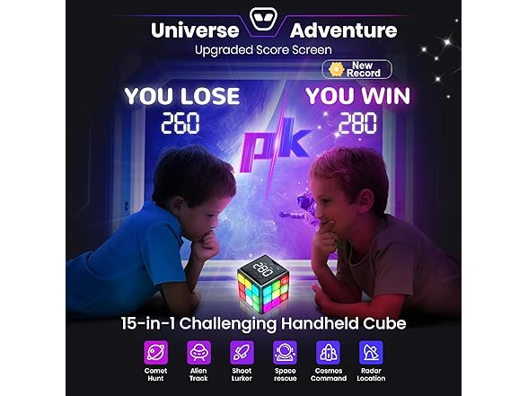 Xinbeiya Rechargeable Handheld Cube with Games