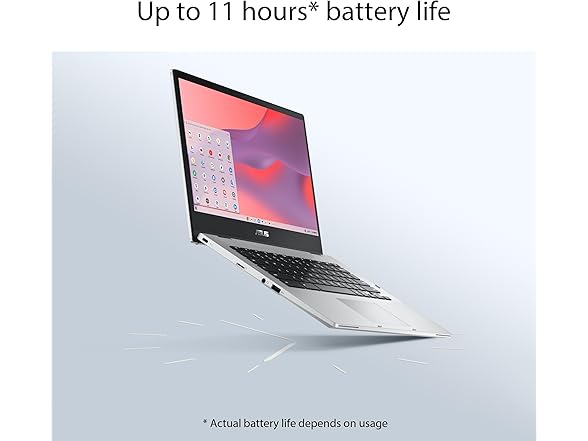 ASUS Chromebook Flip CX1 Convertible Laptop, 14" FHD NanoEdge 360-degree Touchscreen, Intel Celeron N4500 Processor, 128GB eMMC Storage, 8GB RAM, ChromeOS, Transparent Silver, CX1400FKA-AS88FT (Open Box)