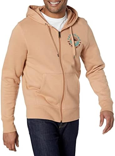 Amazon Essentials Disney | Marvel | Star Wars Men's Fleece Full-Zip Hoodie Sweatshirts (Available in Big & Tall), Star Wars Tatooine Sun, X-Small