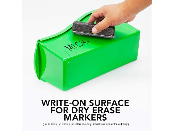 Storex Large Book Bin Green 6PK