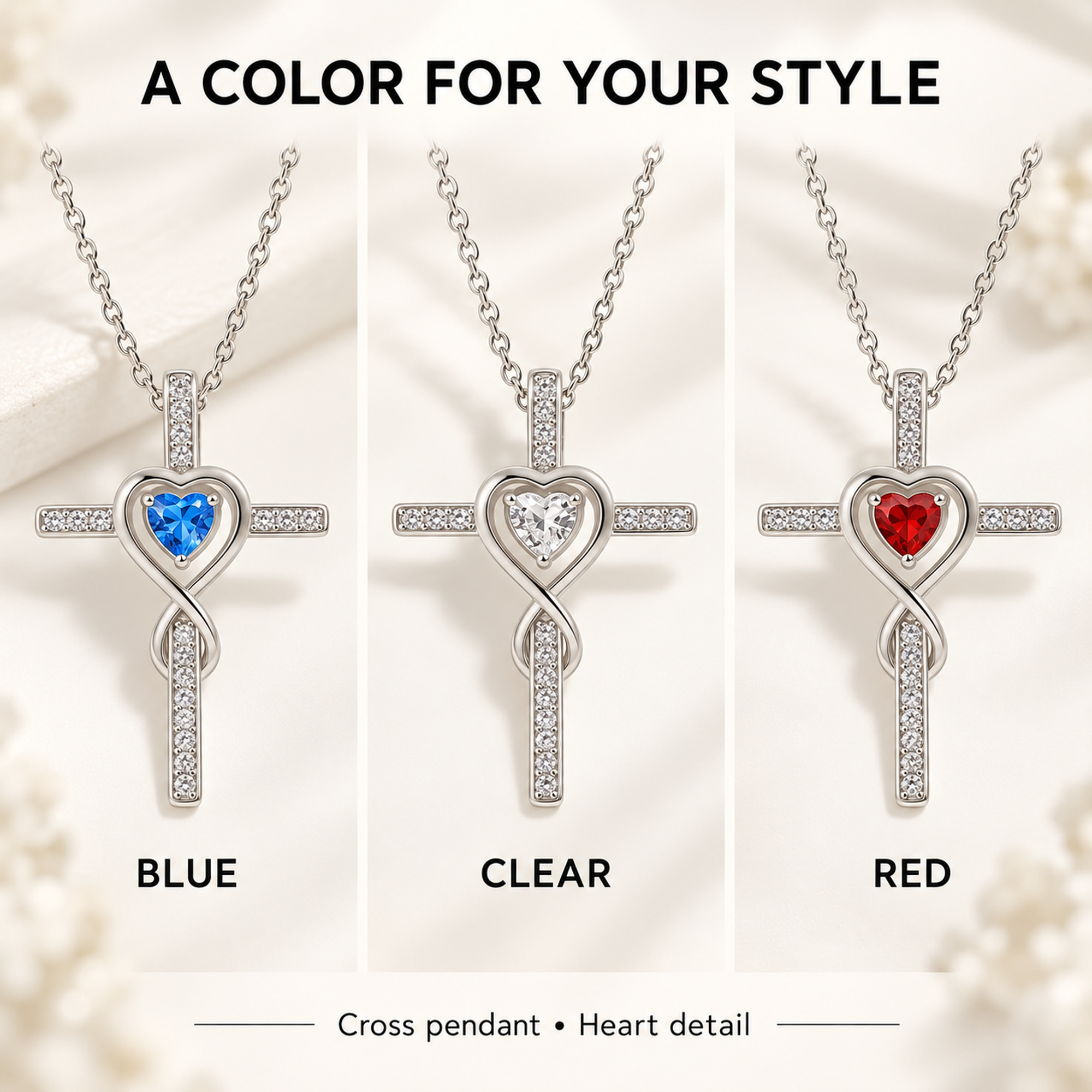 3 Pack Cross Necklace Set - Gallery 8