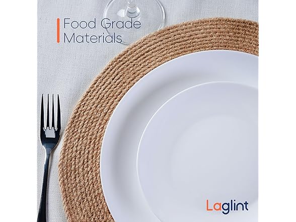 LaGlint W0670 Opal Glass White Dinner Plate