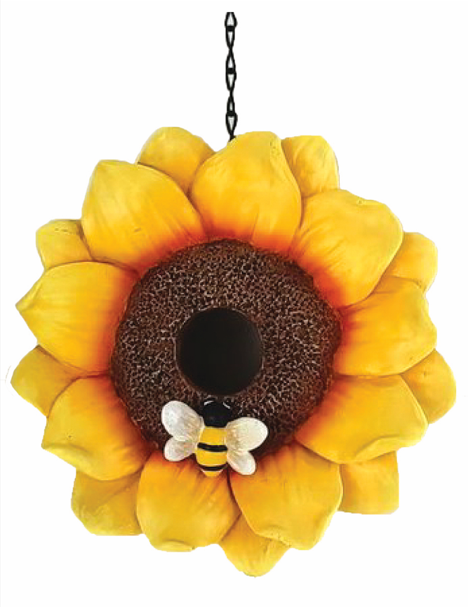 7.5" Resin Sunflower Bird House - Gallery 2