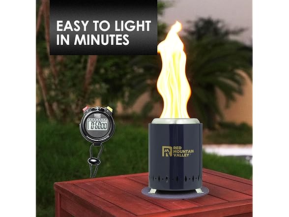 Red Mountain Valley Smokeless Tabletop Fire Pit, Blue