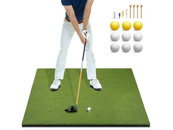 Bltend Golf Mat: Heavy-Duty Golf Hitting Mats Practice Outdo (Open Box)
