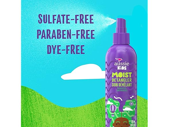 Aussie Kids Moist Detangler for Kids, 8 fl oz
