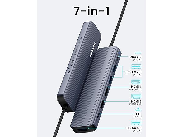 Glomtheia USB C Hub Docking Station