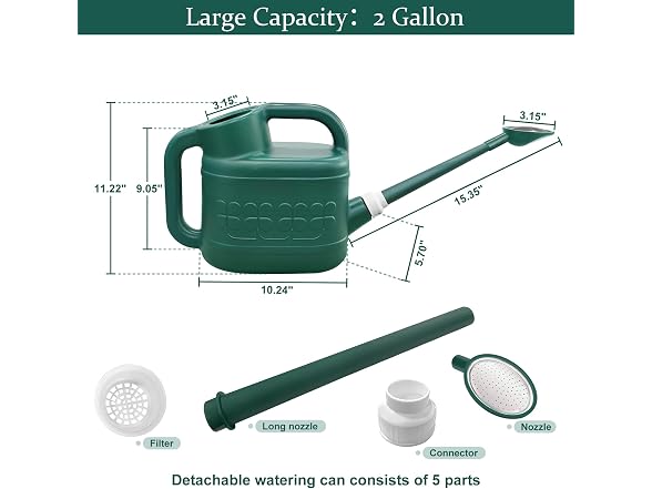 Qilebi 2-Gallon Garden Watering Can